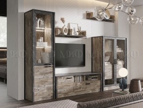 Амели Шкаф-стекло (Дуб Юкон-Бетон темный) в Перми - perm.ok-mebel.com | фото 3