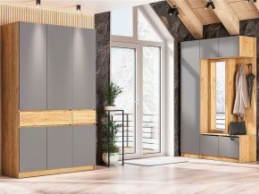 АВИНЬОН Прихожая Пенал (Дуб Крафт золотой/Графит серый) в Перми - perm.ok-mebel.com | фото 4