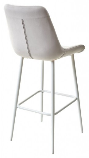 Барный стул ХОФМАН, цвет H-09 Светло-серый, велюр / белый каркас М-City в Перми - perm.ok-mebel.com | фото 4