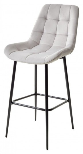 Барный стул ХОФМАН, цвет H-09 Светло-серый, велюр / черный каркас М-City в Перми - perm.ok-mebel.com | фото