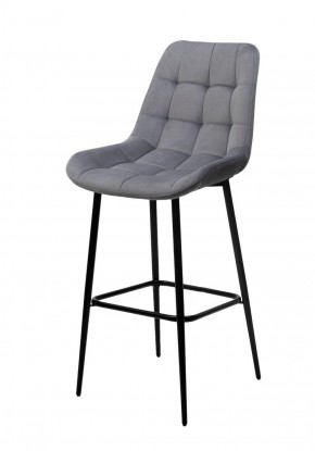 Барный стул ХОФМАН, цвет H-14 Серый, велюр / черный каркас М-City в Перми - perm.ok-mebel.com | фото