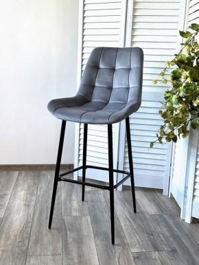 Барный стул ХОФМАН, цвет H-14 Серый, велюр / черный каркас М-City в Перми - perm.ok-mebel.com | фото 3