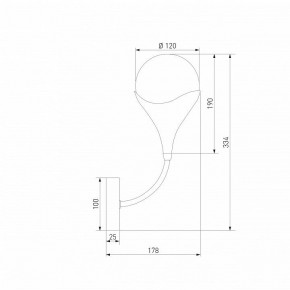 Бра Eurosvet Calyx 60168/1 латунь в Перми - perm.ok-mebel.com | фото 3