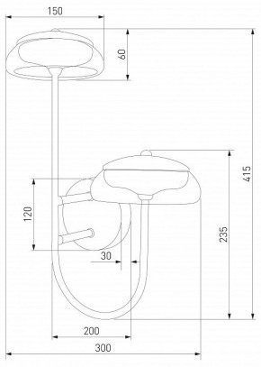 Бра Eurosvet Fungo 50388/2 LED черный в Перми - perm.ok-mebel.com | фото 5