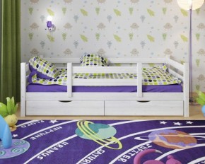 Детская кровать из массива березы Соня-5 (Белый/Лак) в Перми - perm.ok-mebel.com | фото