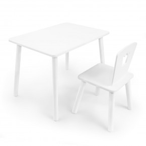 Детский комплект стол и стул «Корона» Rolti Baby (белый/белый, массив березы/мдф) в Перми - perm.ok-mebel.com | фото