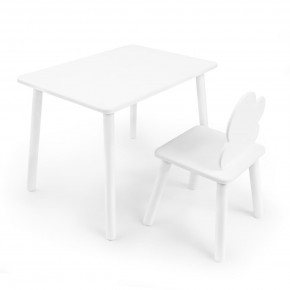 Детский комплект стол и стул «Облачко» Rolti Baby (белый/белый, массив березы/мдф) в Перми - perm.ok-mebel.com | фото