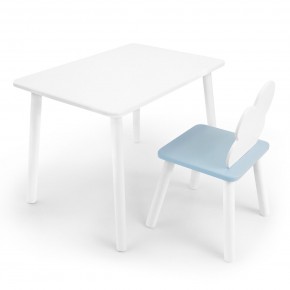 Детский комплект стол и стул «Облачко» Rolti Baby (белый/голубой, массив березы/мдф) в Перми - perm.ok-mebel.com | фото