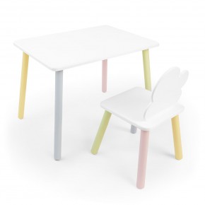 Детский комплект стол и стул «Облачко» Rolti Baby (белый/цветной, массив березы/мдф) в Перми - perm.ok-mebel.com | фото