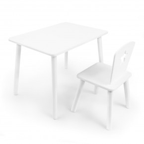 Детский комплект стол и стул «Звезда» Rolti Baby (белый/белый, массив березы/мдф) в Перми - perm.ok-mebel.com | фото