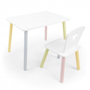 Детский комплект стол и стул «Звезда» Rolti Baby (белый/цветной, массив березы/мдф) в Перми - perm.ok-mebel.com | фото 1