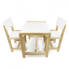 Детский растущий комплект стол и два стула  Я САМ "Лофт" (Белый, Сосна) в Перми - perm.ok-mebel.com | фото