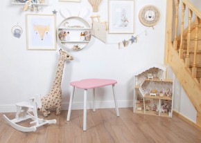 Детский стол Rolti Baby «Облачко»  (розовый/белый, массив березы/мдф) в Перми - perm.ok-mebel.com | фото