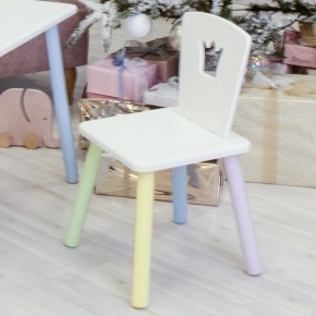 Детский стул Корона (Белый/Белый/Цветной) в Перми - perm.ok-mebel.com | фото 1