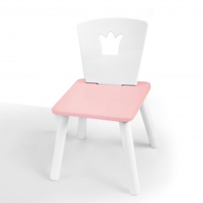 Детский стул Корона (Белый/Розовый/Белый) в Перми - perm.ok-mebel.com | фото 1