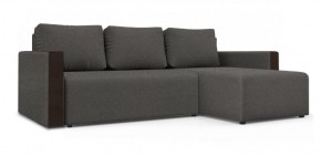 Диван угловой Алиса 3 Bahama STEEL - Teos Dark Brown в Перми - perm.ok-mebel.com | фото