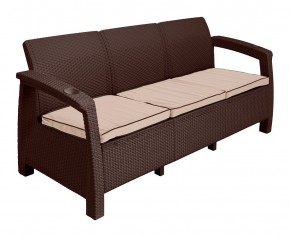 Диван Yalta Premium Sofa 3 Set (Ялта) шоколадный (+подушки под спину) в Перми - perm.ok-mebel.com | фото 2
