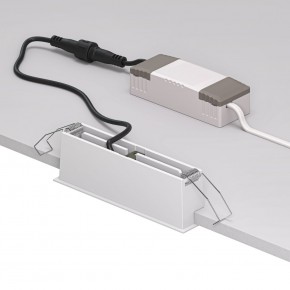 DK2514-WB Встраиваемый светильник SPACE со светодиодом L126mm 220V 10W 38° 4000К IP20 белый/черный алюминий в Перми - perm.ok-mebel.com | фото 3