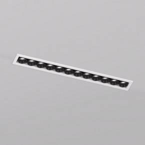DK2515-WB Встраиваемый светильник SPACE со светодиодом L240mm 220V 20W 38° 4000К IP20 белый/черный алюминий в Перми - perm.ok-mebel.com | фото