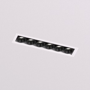 DK2531-WB Встраиваемый светильник SPACE со светодиодом под шпатлевку L126mm 220V 10W 38° 4000К IP20 белый/черный алюминий в Перми - perm.ok-mebel.com | фото