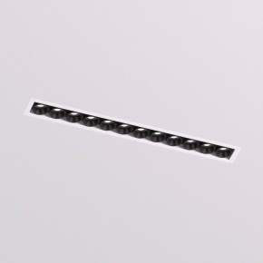 DK2532-WB Встраиваемый светильник SPACE со светодиодом под шпатлевку L240mm 220V 20W 38° 4000К IP20 белый/черный алюминий в Перми - perm.ok-mebel.com | фото