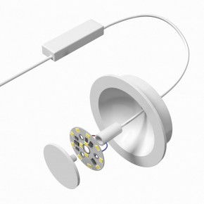 DK2700-WH Встраиваемый светильник, IP 20, 7 Вт, LED 3000, белый, алюминий в Перми - perm.ok-mebel.com | фото 4