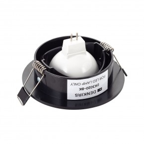 DK3020-BK Встраиваемый светильник, IP 20, 10 Вт, GU5.3, LED, черный, пластик в Перми - perm.ok-mebel.com | фото 3