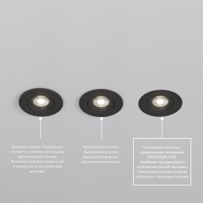 DK3020-BK Встраиваемый светильник, IP 20, 10 Вт, GU5.3, LED, черный, пластик в Перми - perm.ok-mebel.com | фото 5