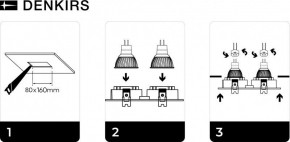 DK3022-WH Встраиваемый светильник, IP 20, 10 Вт, GU5.3, LED, белый, пластик в Перми - perm.ok-mebel.com | фото 6