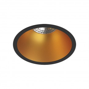 DK3026-BG Встраиваемый светильник, IP 20, 10 Вт, GU5.3, LED, черный/золотой, пластик в Перми - perm.ok-mebel.com | фото