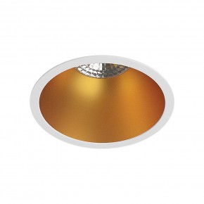 DK3026-WG Встраиваемый светильник, IP 20, 10 Вт, GU5.3, LED, белый/золотой, пластик в Перми - perm.ok-mebel.com | фото