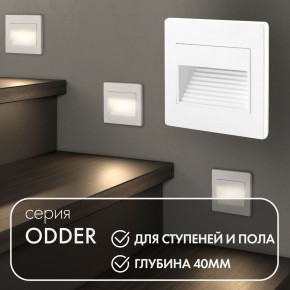 DK3050-WH Светильник встраиваемый в стену, IP 20, LED 3000, 1 Вт, белый, пластик в Перми - perm.ok-mebel.com | фото 5