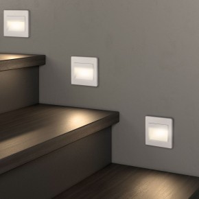 DK3050-WH Светильник встраиваемый в стену, IP 20, LED 3000, 1 Вт, белый, пластик в Перми - perm.ok-mebel.com | фото 6