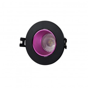 DK3061-BK+PI Встраиваемый светильник, IP 20, 10 Вт, GU5.3, LED, черный/розовый, пластик в Перми - perm.ok-mebel.com | фото