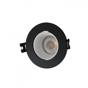 DK3061-BK+WH Встраиваемый светильник, IP 20, 10 Вт, GU5.3, LED, черный/белый, пластик в Перми - perm.ok-mebel.com | фото