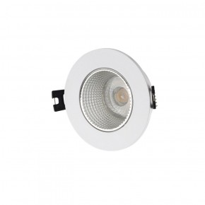 DK3061-WH+CH Встраиваемый светильник, IP 20, 10 Вт, GU5.3, LED, белый/хром, пластик в Перми - perm.ok-mebel.com | фото