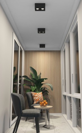 DK3085-BK+CH Светильник накладной IP 20, 10 Вт, GU5.3, LED, черный/хром, пластик в Перми - perm.ok-mebel.com | фото 2