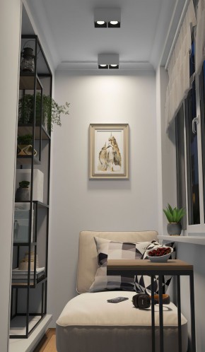 DK3085-WB+WH Светильник накладной IP 20, 10 Вт, GU5.3, LED, бело-черный/белый, пластик в Перми - perm.ok-mebel.com | фото 2