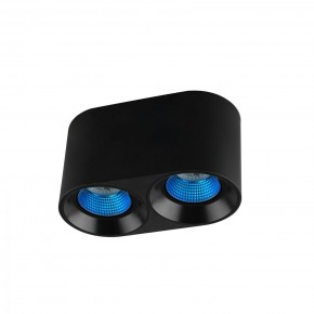 DK3096-BK+CY Светильник накладной IP 20, 10 Вт, GU5.3, LED, черный/голубой, пластик в Перми - perm.ok-mebel.com | фото