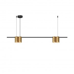 DK4061-BK+SG Подвесной светильник ORBIT, IP20, 4xGU10 LED до 15 Вт, черный + сатинированное золото, алюминий в Перми - perm.ok-mebel.com | фото 3