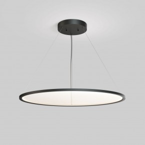 DK6620-BK Подвесной горизонтальный светильник Veil со светодиодом H900 d1000 220V 82W 3000-6000K IP20 черный алюминий в Перми - perm.ok-mebel.com | фото