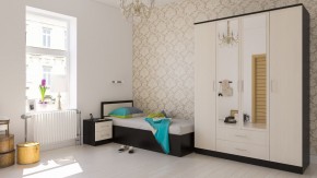 Фиеста Кровать 0900, цвет венге/дуб лоредо, ШхГхВ 93,5х203,5х80 см., сп.м. 900х2000 мм., без матраса, основание есть в Перми - perm.ok-mebel.com | фото 5