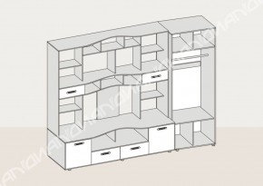 Гостиная Аллегро со шкафом вариант-4 (венге/дуб белфорт) в Перми - perm.ok-mebel.com | фото 2