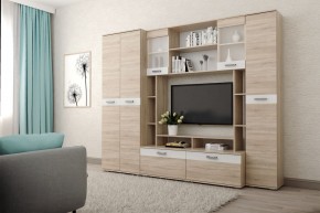 Гостиная Белла (Дуб Сонома/Белый глянец) в Перми - perm.ok-mebel.com | фото