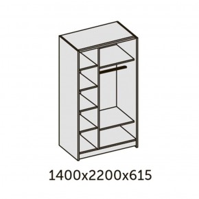 ИННЭС-5 Шкаф-купе 2-х дв. 1400 (2дв. Ф1 - бодега белая) в Перми - perm.ok-mebel.com | фото 2