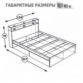 Камелия Кровать 1200, цвет венге/дуб лоредо, ШхГхВ 123,5х217х78,2 см., сп.м. 1200х2000 мм., без матраса, основание есть в Перми - perm.ok-mebel.com | фото 3