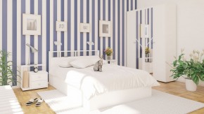 Камелия Кровать 1400, цвет белый, ШхГхВ 143,5х217х78,2 см., сп.м. 1400х2000 мм., без матраса, основание есть в Перми - perm.ok-mebel.com | фото 4
