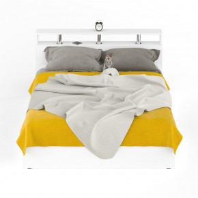 Камелия Кровать 1600, цвет белый, ШхГхВ 163,5х217х78,2 см., сп.м. 1600х2000 мм., без матраса, основание есть в Перми - perm.ok-mebel.com | фото