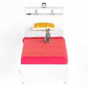 Камелия Кровать с ящиками 0900, цвет белый, ШхГхВ 93,5х217х78,2 см., сп.м. 900х2000 мм., без матраса, основание есть в Перми - perm.ok-mebel.com | фото 3