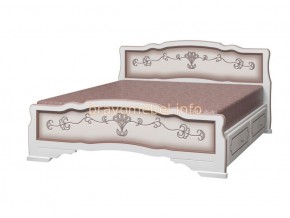 КАРИНА-6 Кровать из массива 1400 (Дуб молочный) с 2-мя ящиками в Перми - perm.ok-mebel.com | фото 1